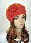 Cute Flower Soft & Warm Faux Rabbit Fur Wool Women's Beret Hat Ski Cap Beanie