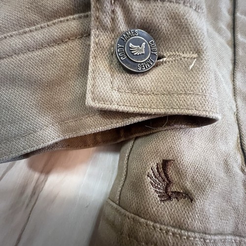 CODY JAMES Western Tan Fleece Lined Canvas Jacket Rancher Barn Ozark Men's Large - Picture 3 of 9