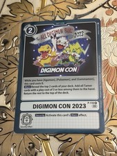 digimon con 2023 card 2023 EN Gen Con 2023 BANDAI Promo Sheet (Digimon, One Piece, DBS, Batt –  TCG Titans