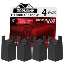 Adjustable Furniture Risers 4 Inch with Removable Screw Clamp, Fits Diameter ...