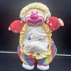 VTG Rainbow 80s Cabbage Patch Kids Circus Clown Doll Blonde Hair With Mask Shoes