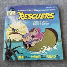 Walt Disney's The Rescuers. 33 1/3 RPM Record & Read Along Book #367