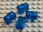 4 x LEGO SPACE Space TrBlue brick 1 x 2 ref 3065 / set 5524 5526 ...