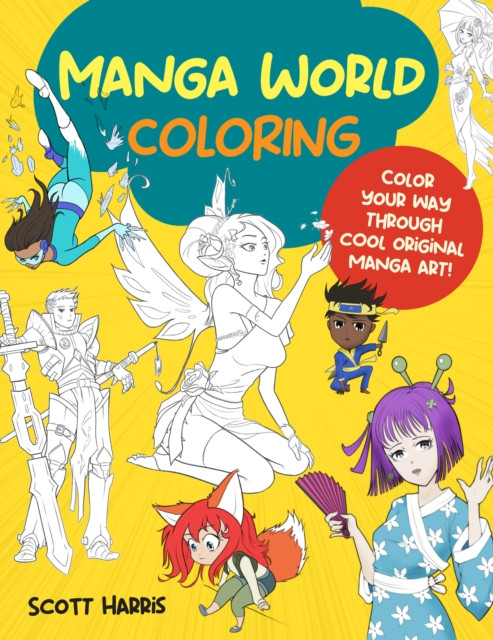 Manga World Coloring by Scott Harris (Paperback Book)