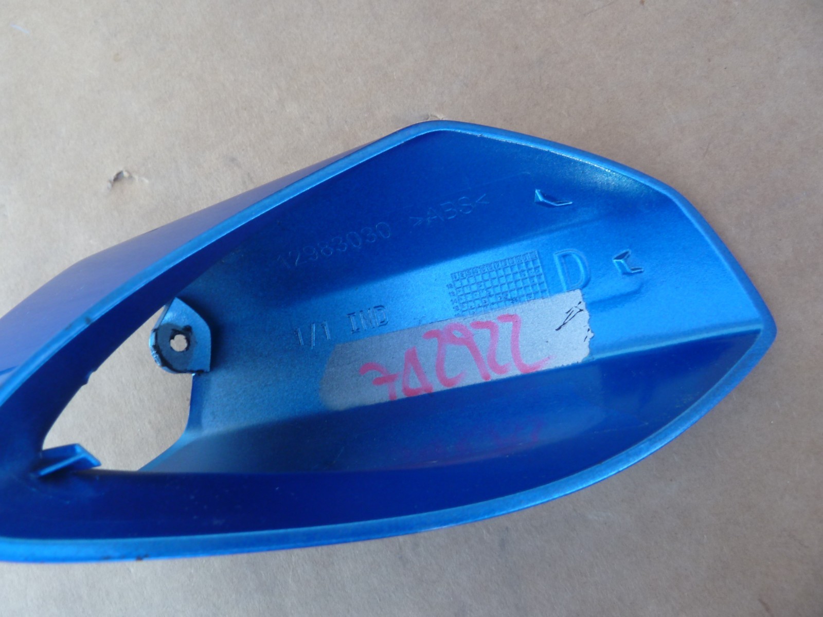 Lamborghini Huracan Right Door Side View Mirror Covers Passengers Blue OEM
