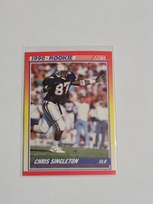 CHRIS SINGLETON NEW ENGLAND PATRIOTS 1990 SCORE ROOKIE FOOTBALL CARD #290. rookie card picture