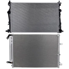 Radiator + AC Condenser Cooling Kit Aluminum For 2014-2018 Jeep Cherokee