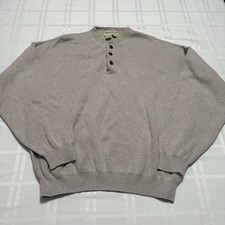Vintage 100 Cotton Eddie Bauer Pullover Men  s Sweater 80s 90s Neutral Size Med