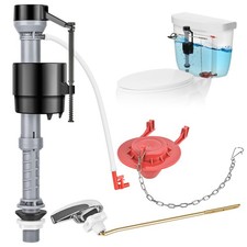 Universal Toilet Flusher Replacement Kit, Fill Valve, 2-Inch Flapper, Toilet ...