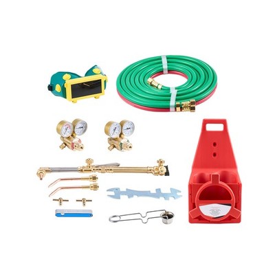 Uimoso Oxygen Acetylene Torch Kit 14PCS Gas Welding Cutting Set Cylinder Holder