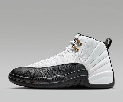 Nike Air Jordan 12 Taxi White Black CT8013-117 Men's Size 11-11.5
