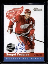2000-01 Topps Heritage Sergei Fedorov Auto #HA-SF Red Wings