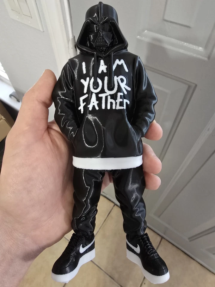 Streetwear Darth Vader 3D Printed Statue – Urban Style PLA Art Figure 8" - Image 4 of 4