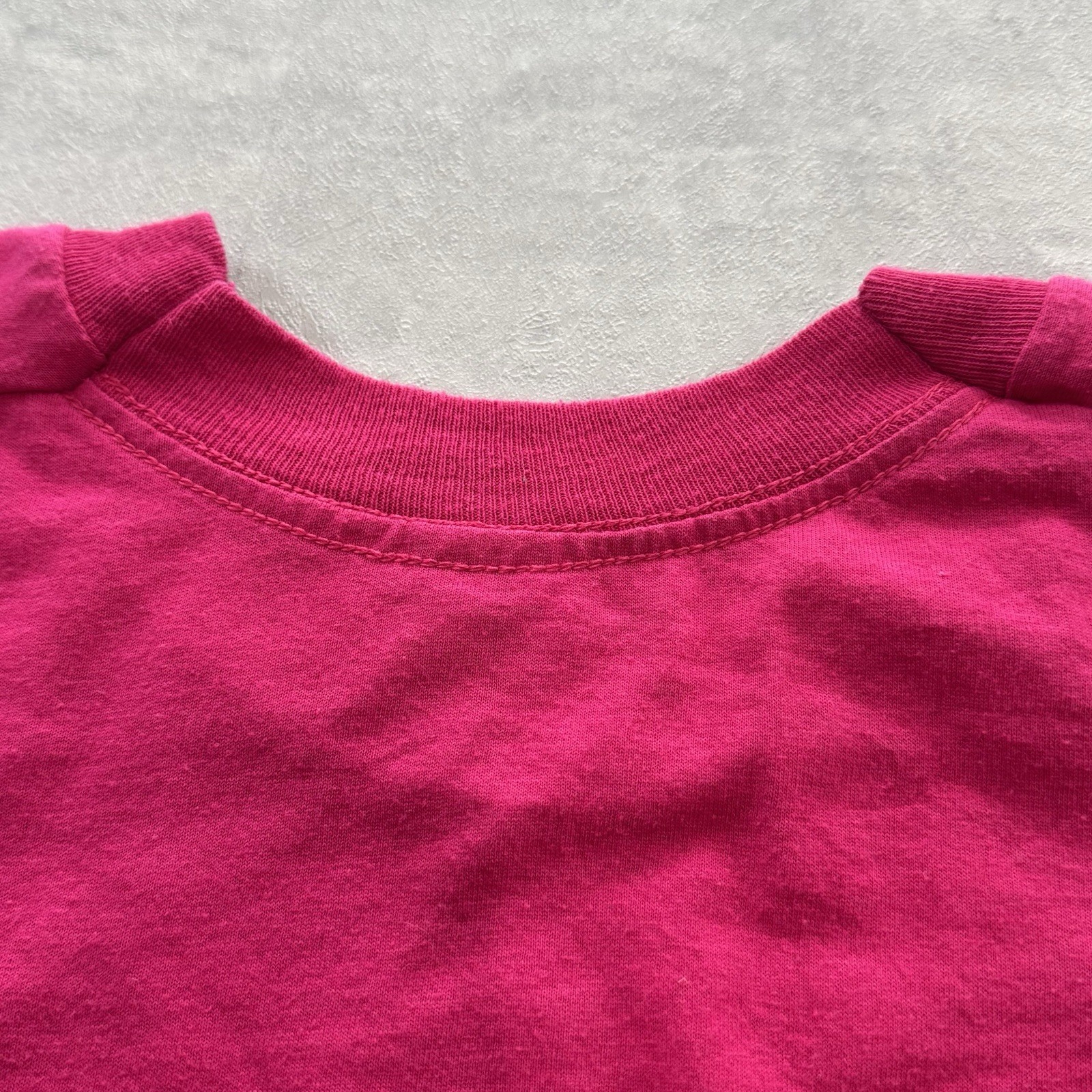 Vtg 80s Antique Music Fair RCA Concert Tee Shirt Screen Stars XL Pink Thin