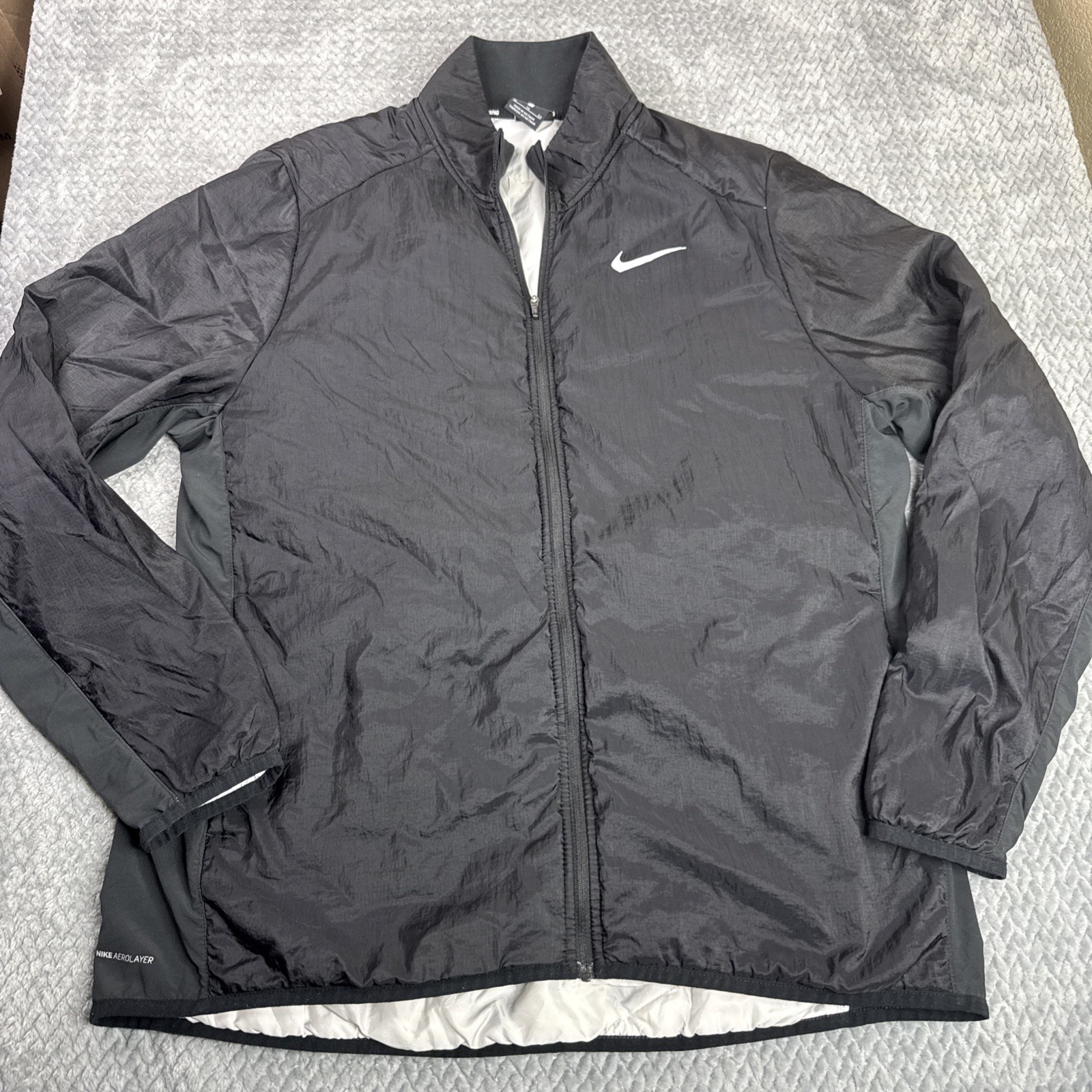 SACAI X NIKE Nike AeroLayer Giacca Uomo XL Isolata Running Full Zip Nero BV4874 010