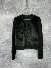 Emporio Armani Women s Knit Full Zip Sweater Black Sz M