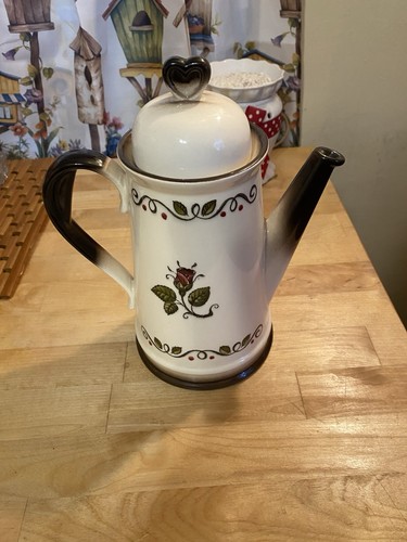 Metlox Keramik Poppy Trail Provincial Rose Kaffeekanne - Bild 2 von 3