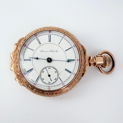 Hampden Model 2 - Special Adjusted Railroad Taschenuhr - um 1892 - funktioniert