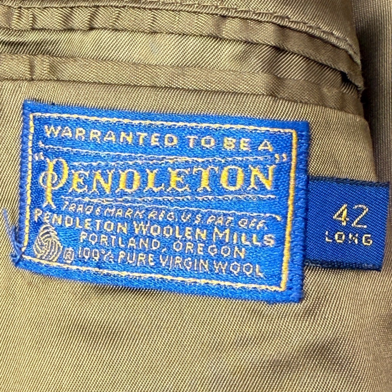 Pendleton Mens Brown Wool Herringbone Western Bla… - image 2