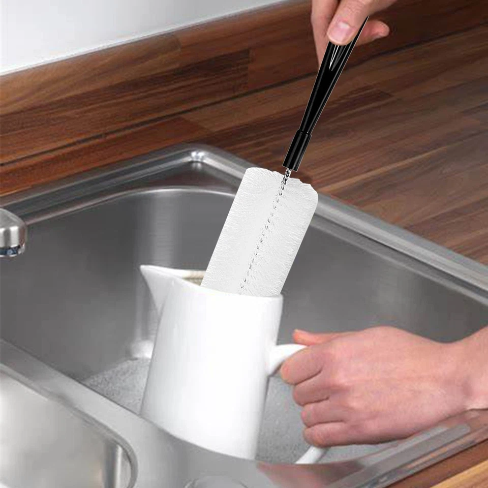 Conjunto de escova de mamadeira reutilizável 8 peças para frasco de copo limpeza de mamadeira uso na cozinha - Imagem 3 de 4