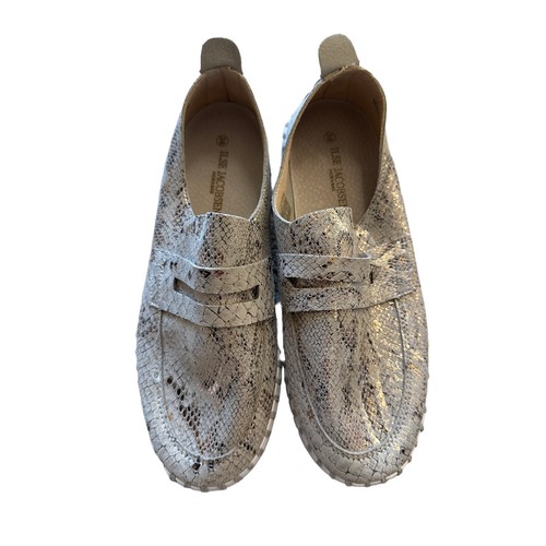 Ilse Jacobsen Tulip 3868 Snake Embossed Slip On Sneakers Wheat Size 38/ US 8 - Picture 6 of 10