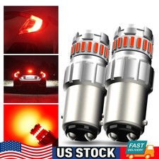 2x AUXITO 1157 LED Flash Red Bright Brake Tail Stop Light Parking Bulbs 2F B
