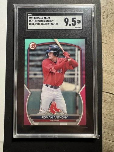 2023 Bowman Draft - Roman Anthony #BD-112 Aqua & Pink Gradient /199 (RC)