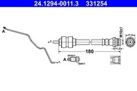 Neu - Ate 24.1294-0011.3 Bremsschlauch FüR Ford
