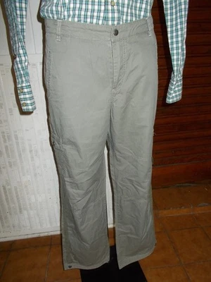 Pantalon randonné femme coton kaki Columbia 14US 46FR multi poches bas pressions - Photo 1/4