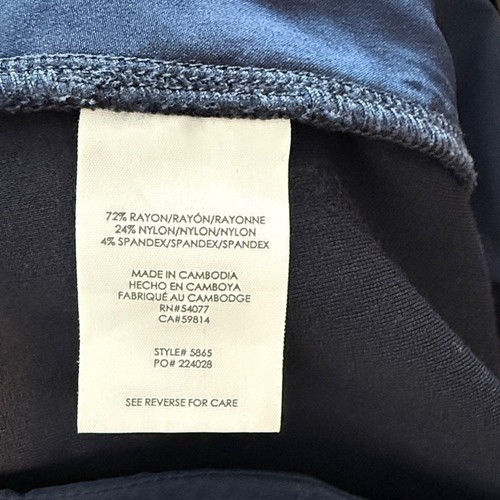 Pantaloni CAbi Mid-Rise Pencil Navy Carriera Ponte Maglia Pantaloni #5865, Taglia 10 - Foto 12 di 14