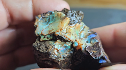 Boulder Opal paquete áspero Winton verde azul lapidario 5750 quilates 1,15 kilogramos - Vídeo 1 de 1