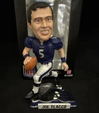 Joe Flacco Rare Baltimore Ravens Bobblehead Foco Purple Jersey #5 Helmet Base