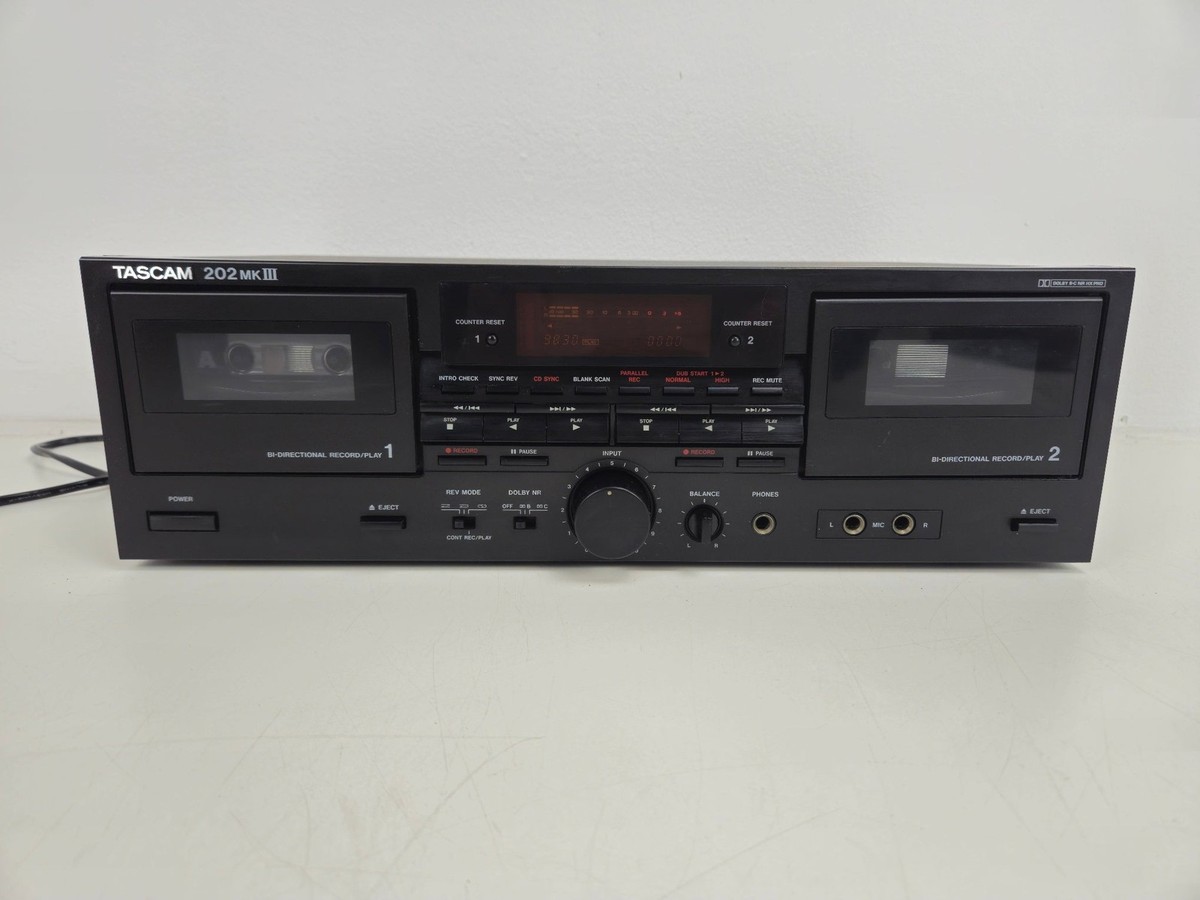 TASCAM 202 MKIII カセットデッキ Tascam - 202 MKIII - Professional Dual Cassette Deck | eBay