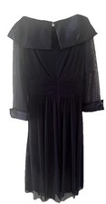 Eliza J Navy Midi Dress Size 10 Long Sleeve Solid Women's