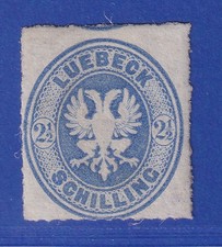 L&uuml;beck 1863 Wappen 2 1/2 Schilling Mi.-Nr. 11A (*) Neugummi
