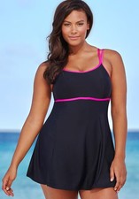 Swimsuits for All Women's Lingerie Strap Swimdress Plus Sizes Available 