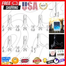 6 Pack 7 Inch Acrylic Easel Stand, Display Stand, Plate Holder for Display, P...