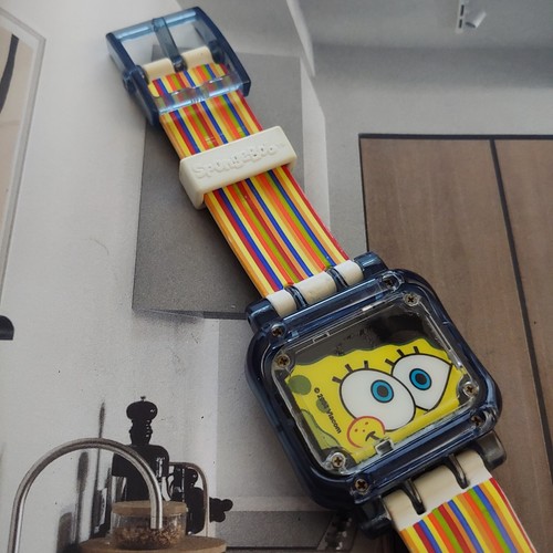 Orologio Vintage 2004 Viacom Spongebob & Friends Reversibile Non Testato - Foto 3 di 8