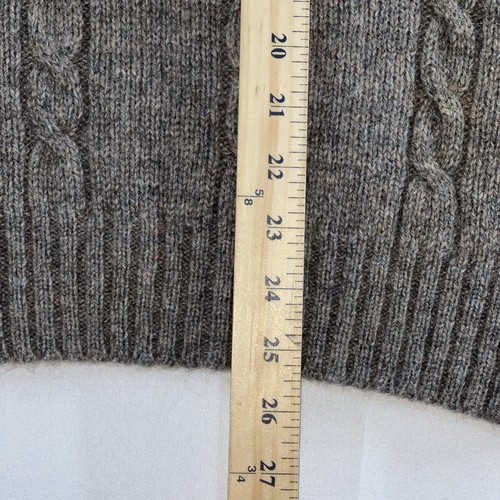 Vintage McGregor Opa Pullover Herren L braun grau Zopfmuster Retro Lehrer Wolle - Bild 3 von 9