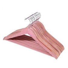 Solid Cedar Hangers 12 Pack, Sturdy Wooden Hangers with 360 Degree 12 pack