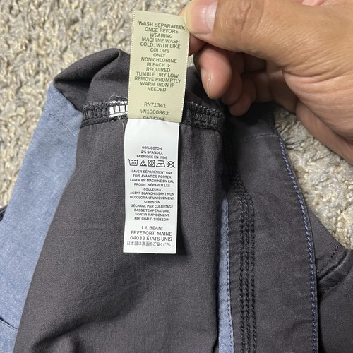 LL Bean Cargo Pants Womens 16 Gray Favorite Fit Straight Gorpcore Cotton Blend - Picture 5 of 9