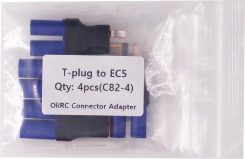 4 Stück EC5 auf T-Stecker Deans Stil Stecker Buchse RC Stecker Adapter (C82-4) - Bild 5 von 5