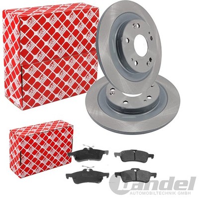 FEBI BREMSSCHEIBEN 276mm + BELÄGE HINTEN passend für Honda Civic 9 FK