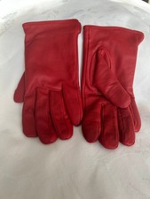gants cuir femme Rouge