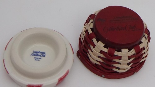 Longaberger Miniature Sweets Peppermint Basket Collectors Club 2012 RARE - Picture 10 of 10