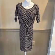 Ann Taylor Faux Wrap Geometric Patterned Dress size Small
