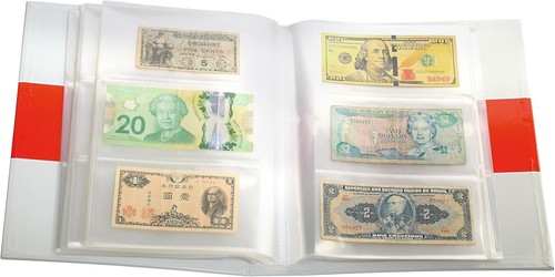 Álbum de divisas con 100 hojas para almacenar con estilo 300 billetes - 9 2/3"x11 4/5" - Imagen 4 de 6