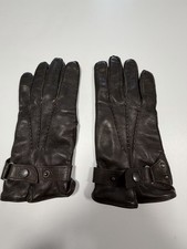 Leather Driving Gloves Size 9-1/2 Made In Italy Wool Lining