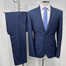 M&S COLLECTION Indigo Tailored Fit Machine Wash 2 Piece Suit C38S W32 L33