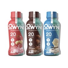 OWYN Only What You Need Protein Shake Variety Pack, Strawberry Banana, Dark C...